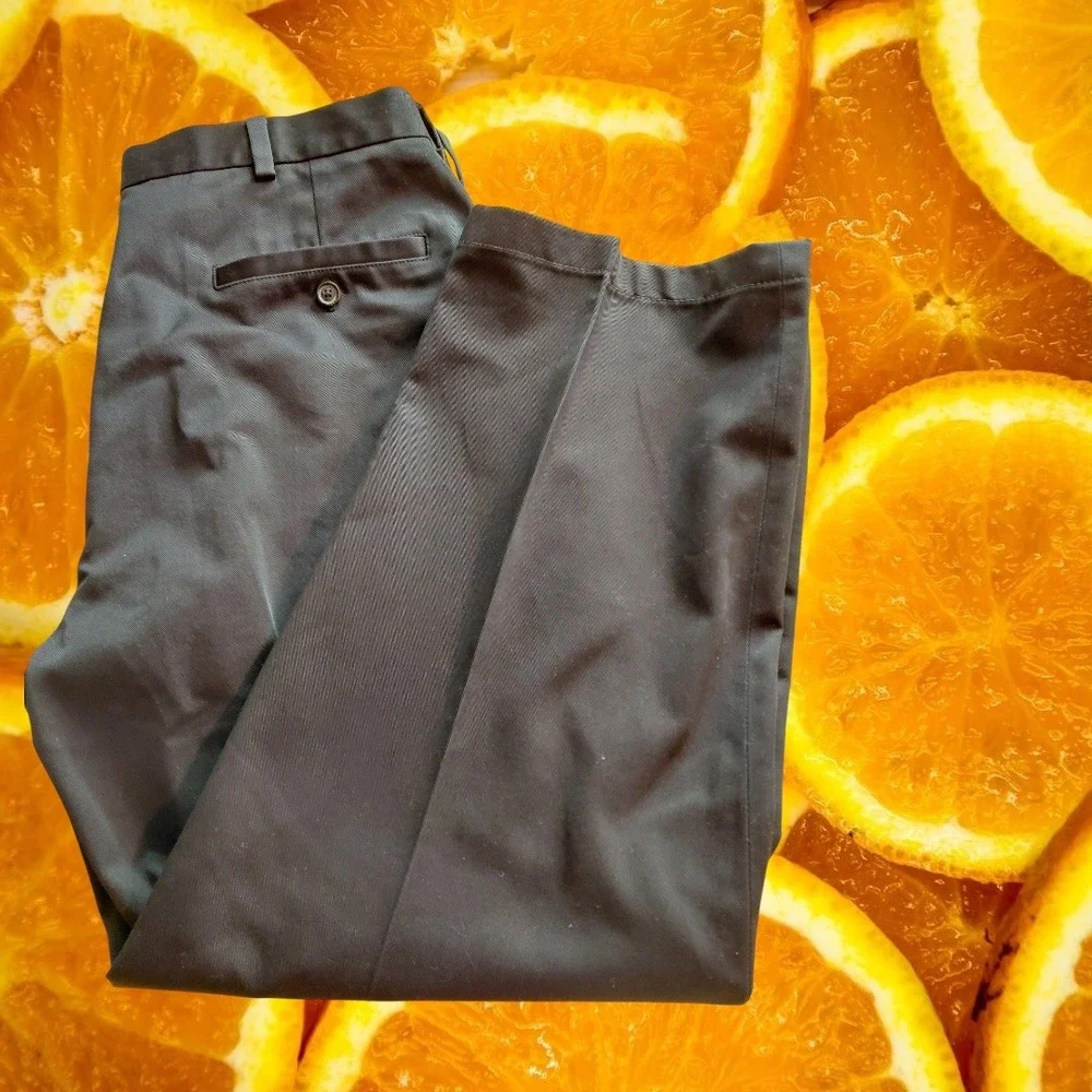 Brooks Brothers Advantage Chino Hudson Mens Pants W36‎ Gray Cotton